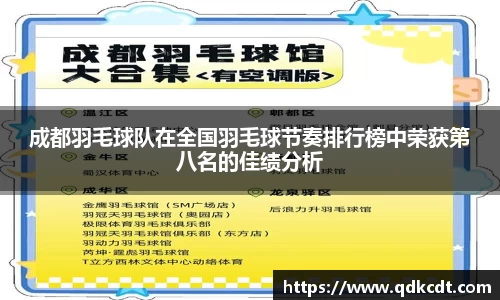 成都羽毛球队在全国羽毛球节奏排行榜中荣获第八名的佳绩分析