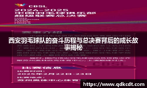 西安羽毛球队的奋斗历程与总决赛背后的成长故事揭秘